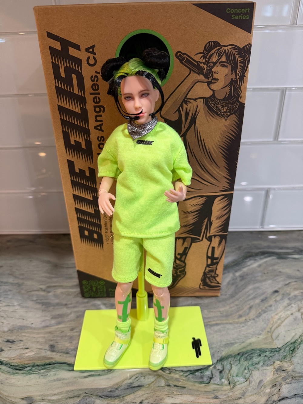 Billie Eilish Neon Green Concert Doll with Headset